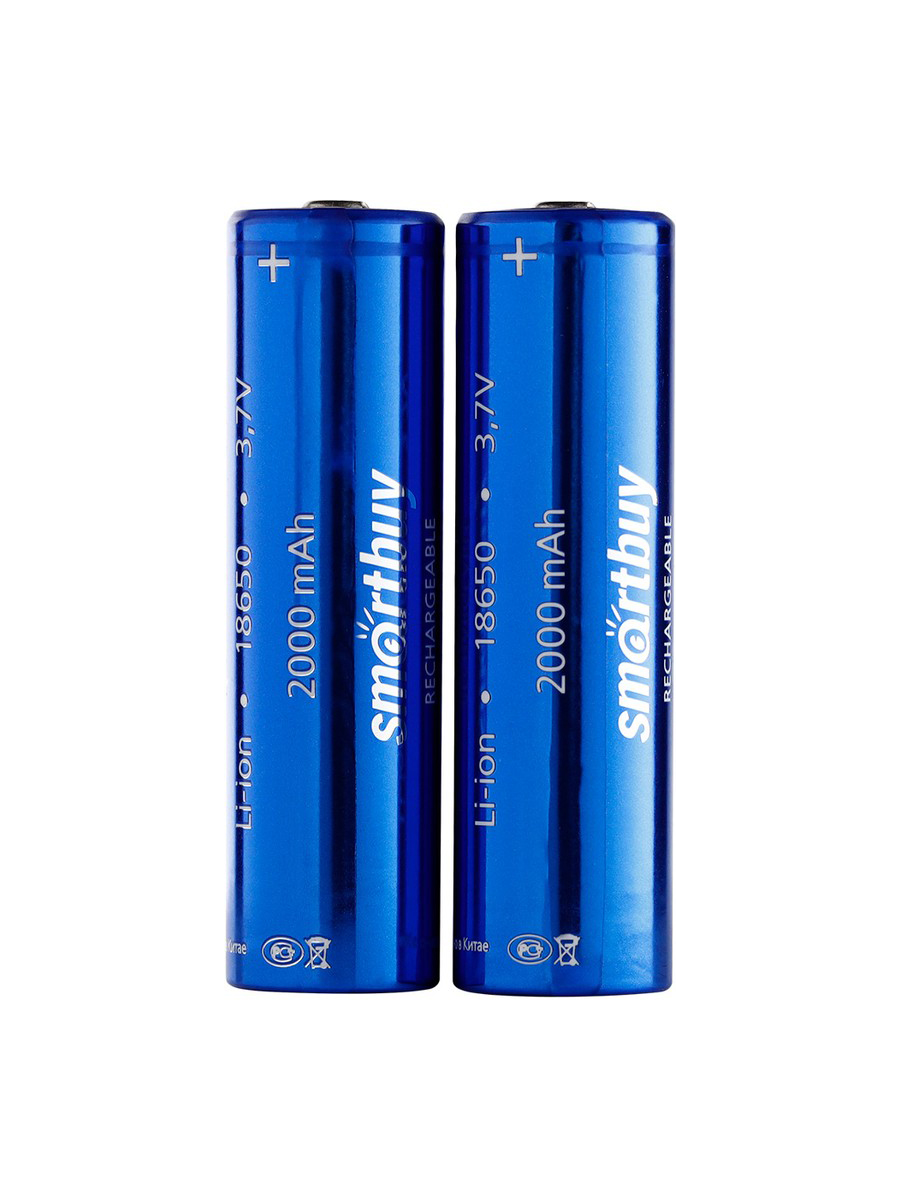 Аккумулятор Smartbuy 2000 mAh LI18650 - 2 шт. в упаковке - фото 2
