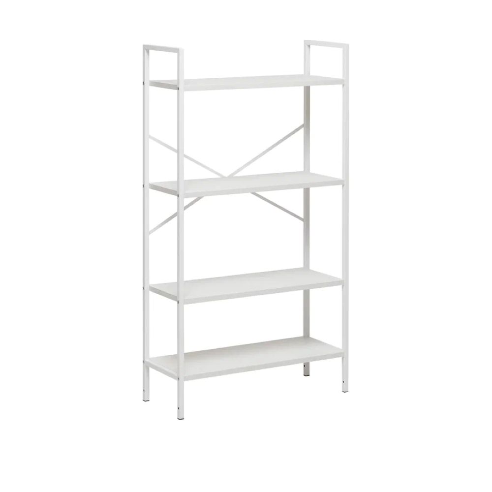 Стеллаж Leset Стилвуд 24 широкий 4 полки Белый/Белый - фото 4