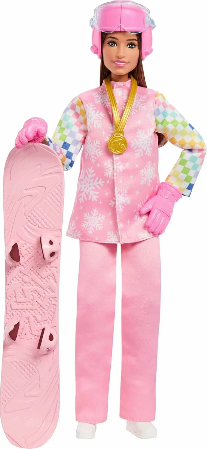 Кукла модельная Barbie Профессии Сноубордистка высота 30 см JKF78 - фото 1