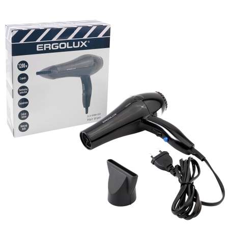 ERGOLUX ELX-HD08-C02 черный ПРОМО (фен 1200 Вт 220-240В)