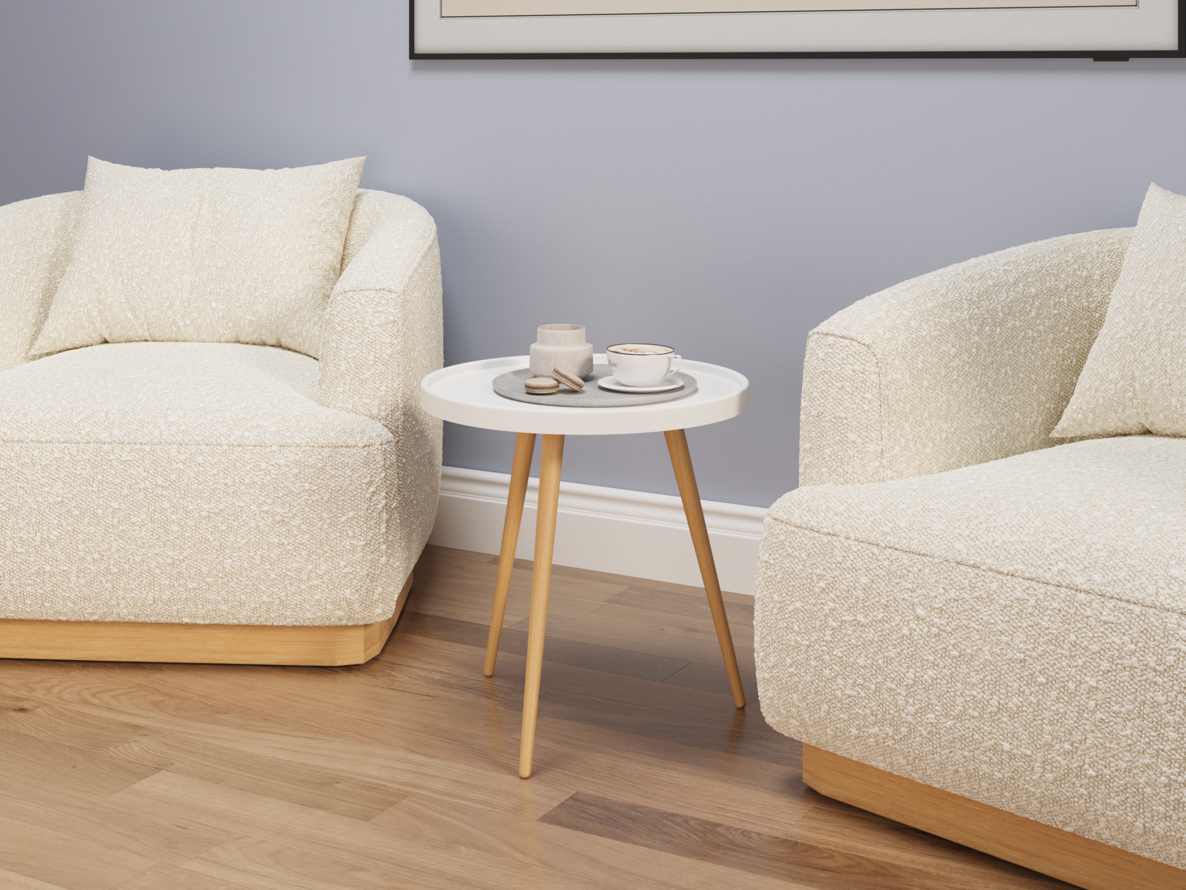 Стол журнальный SLINE Келли Л белый - фото 9