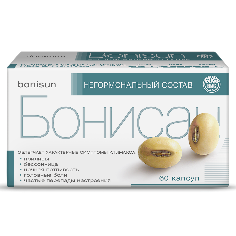 БАД Бонисан для снижении симптомов климакса капсулы 0,46г N60 - фото 1