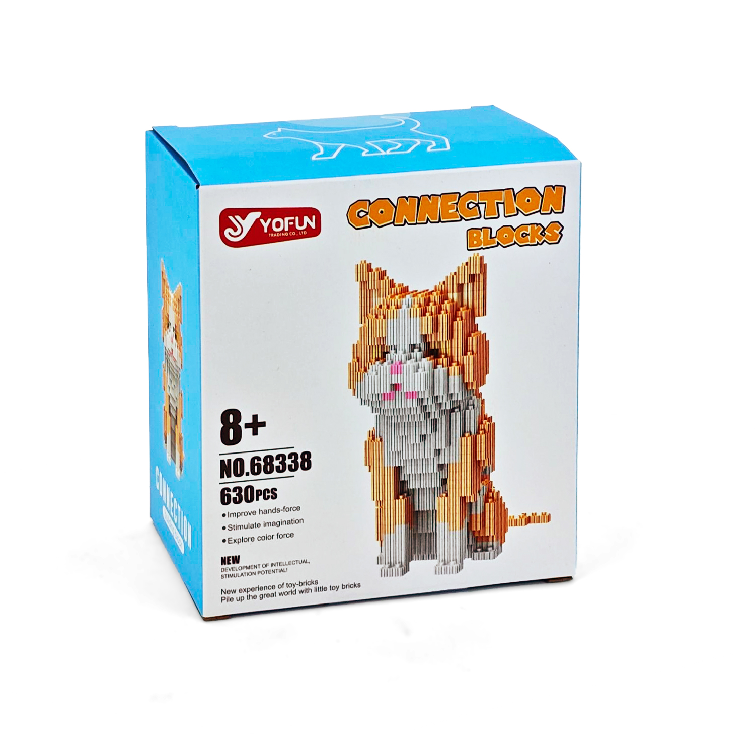 Конструктор Кот коричневый 630 дет. - фото 3