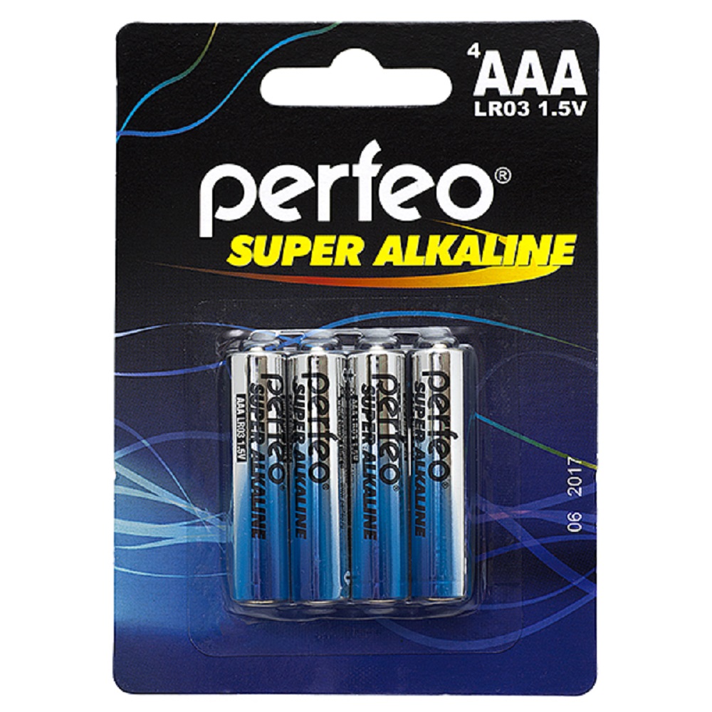 Батарейки Perfeo Super Alkaline щелочные ААА 4 штуки - фото 1