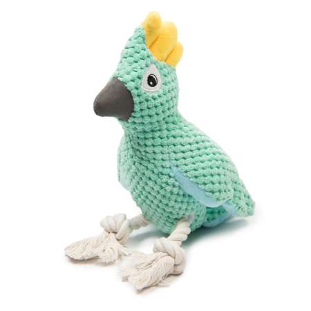 Игрушка для собак Barbaks Какаду Иннокентий пищит шуршит с канатиком 30см