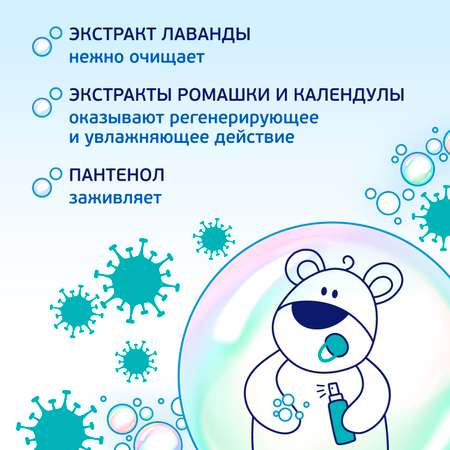 Спрей для рук AQA baby антибактериальный 100мл