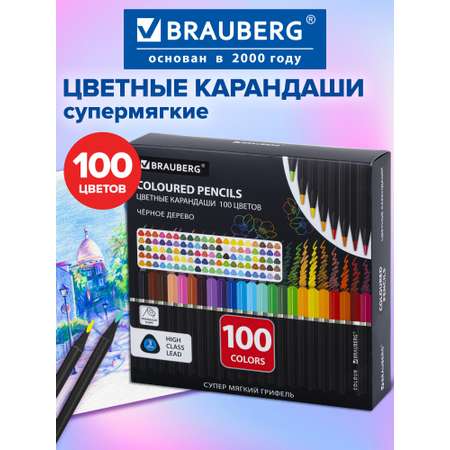 Карандаши цветные Brauberg 100 шт.