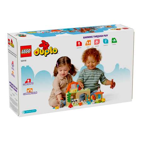 Конструктор LEGO DUPLO Уход за животными на ферме блочный