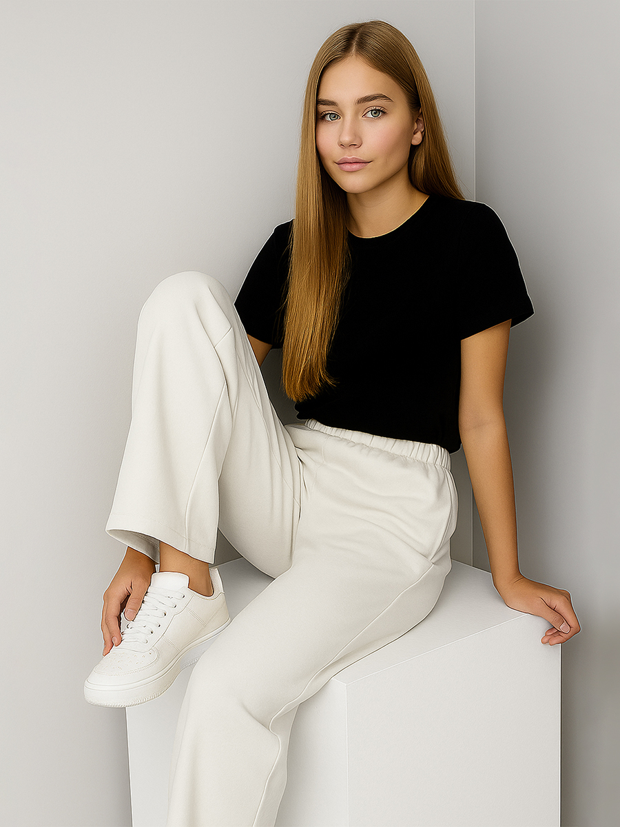 Брюки HappyFox HF070SPмолочный - фото 6