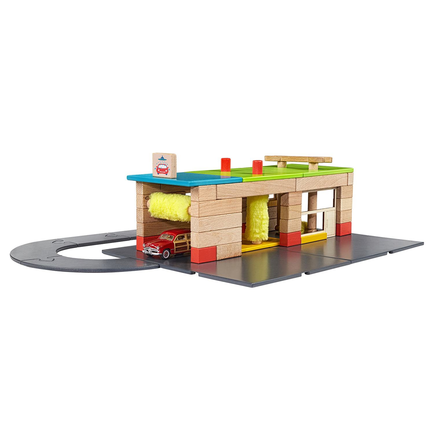 Конструктор WOOD BLOCKS Транспарк деревянный - фото 10
