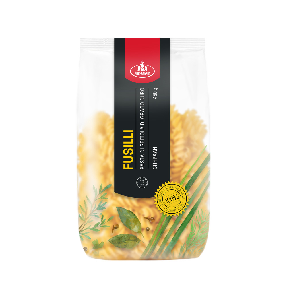 Макаронные изделия Агро-Альянс Fusilli Спираль 450г - фото 1