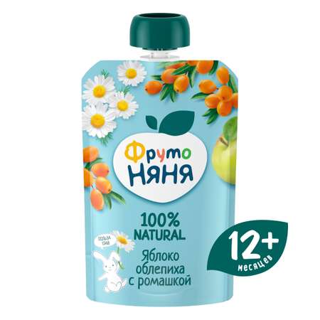 Пюре ФрутоНяня яблоко-облепиха-ромашка 90г с 12месяцев