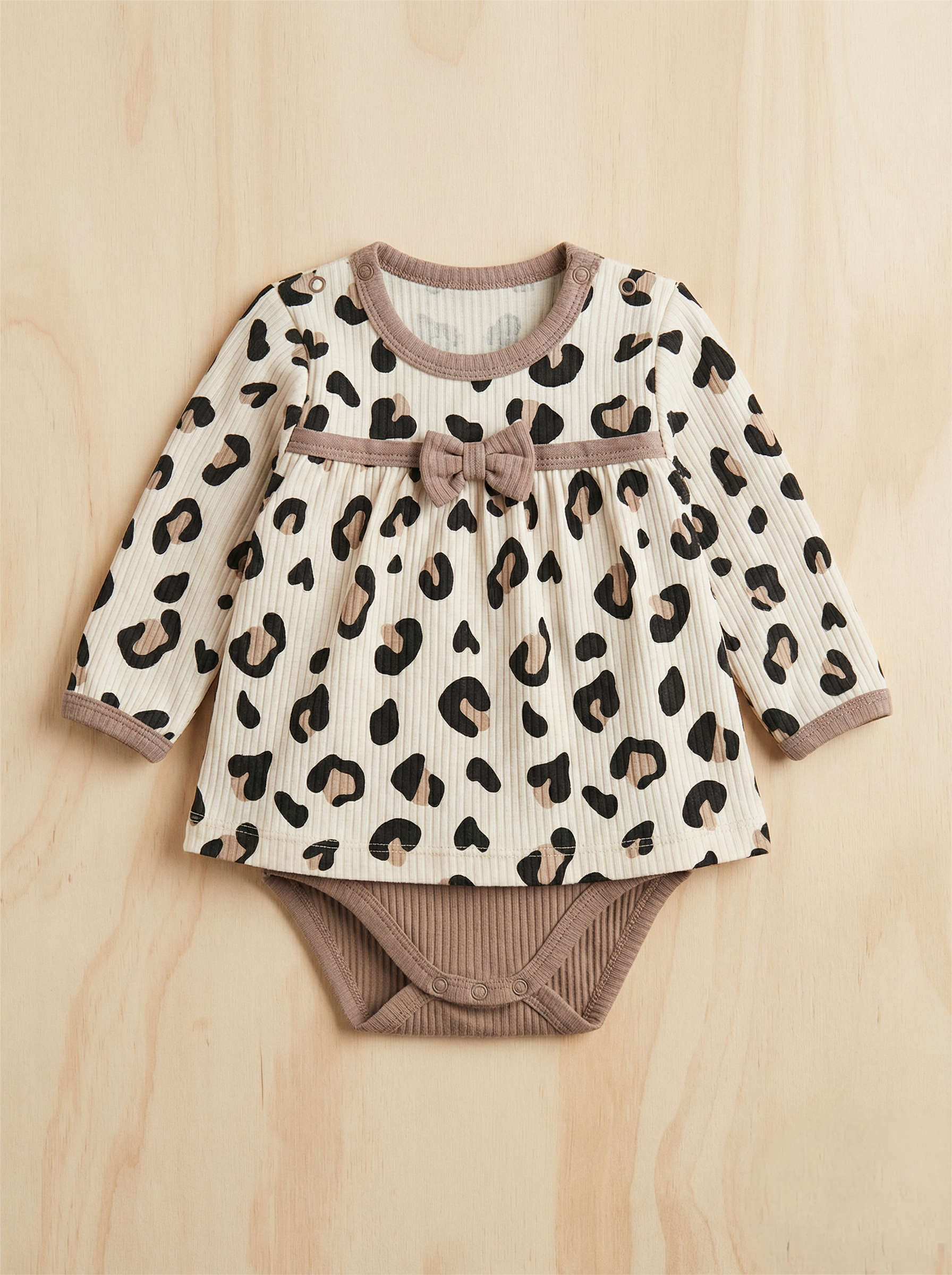 Изображение товара Боди-платье для девочки СовенокЯ 74 см хлопок длинный рукав