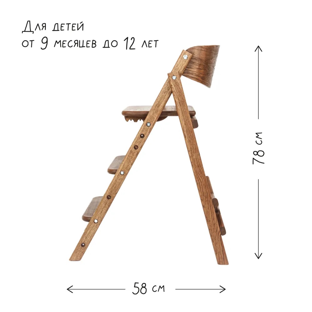 Стульчик для кормления Klapp Kids Klapp Kids high-chair трансформер - фото 4