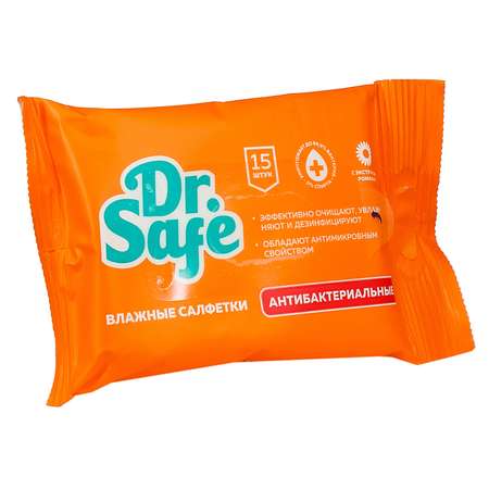 Влажные салфетки DR.SAFE антибактериальные 15 шт.