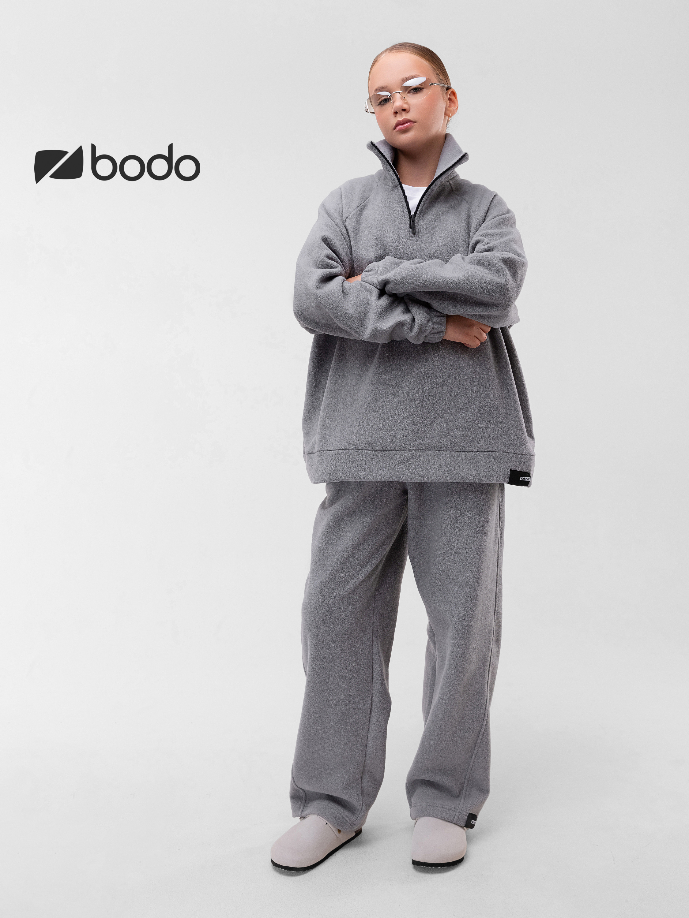 Толстовка и брюки Bodo 46-174MU_серый - фото 5