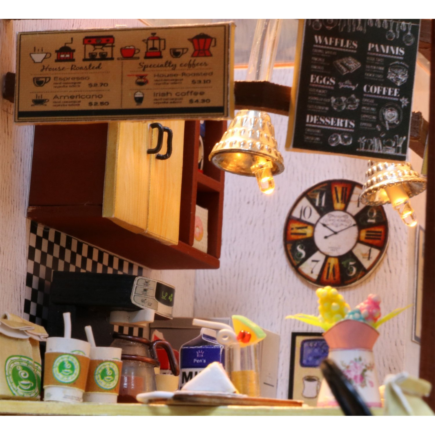 Интерьерный конструктор HitToy Румбокс Кофейня Coffee Time с куполом C006 - фото 9