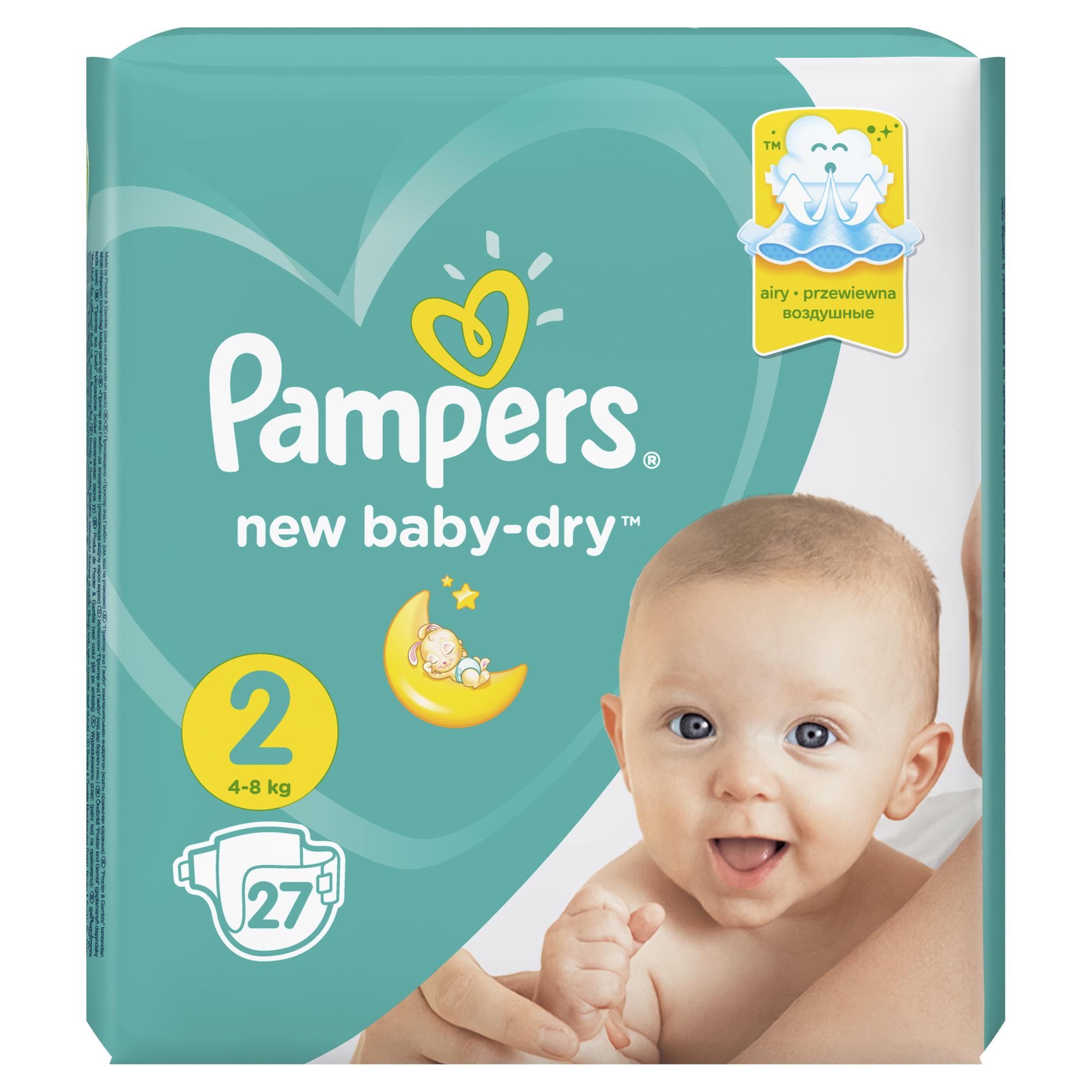 Подгузники Pampers New Baby-Dry 2 (4-8 кг) 27 шт. - фото 12