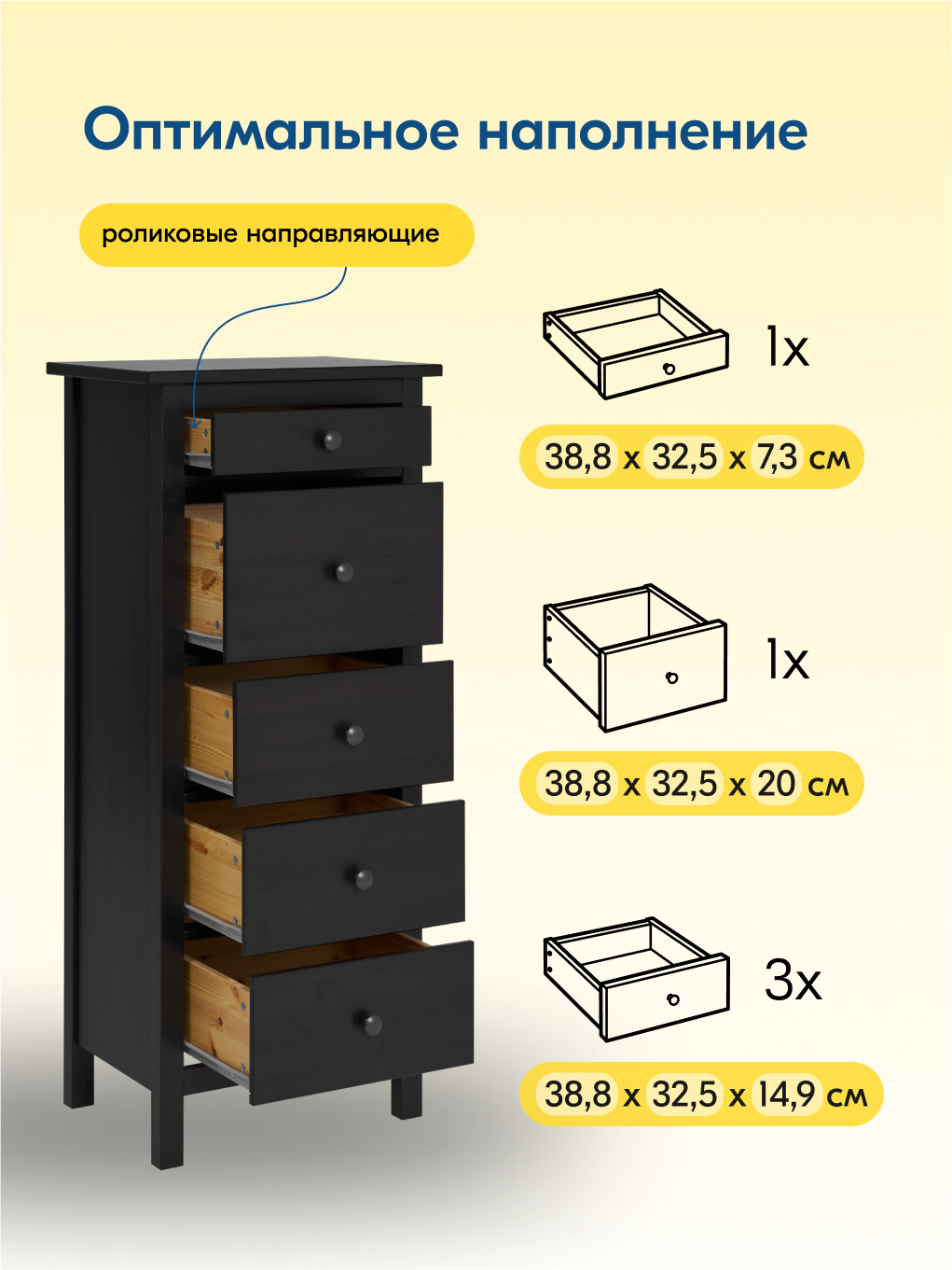 Комод IKEA КЫМОР - фото 7