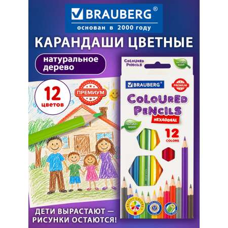 Карандаши цветные Brauberg 12 шт.