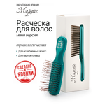 Массажная расческа Majestic зеленый