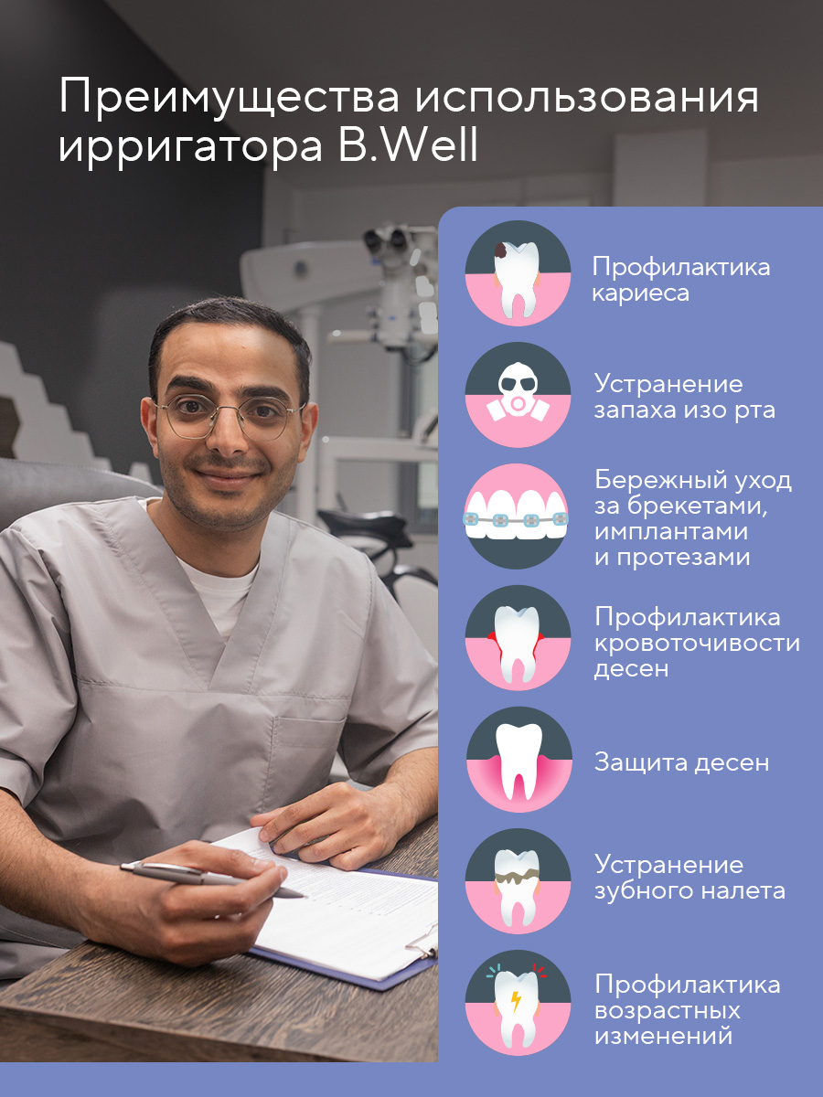 Ирригатор B.Well импульсный 10 реж. - фото 6