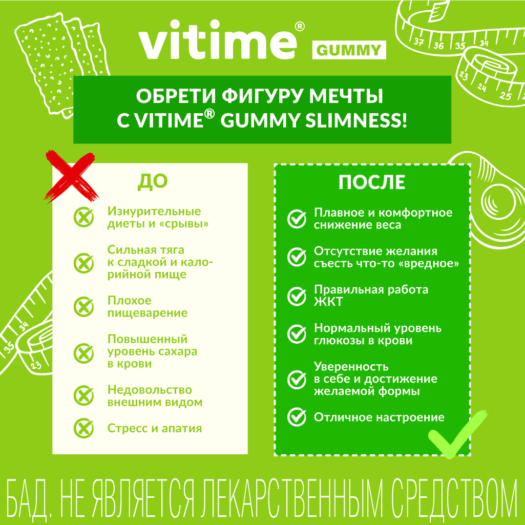 Мармеладные пастилки Slimness Vitime №15 в zip-пакете - фото 5