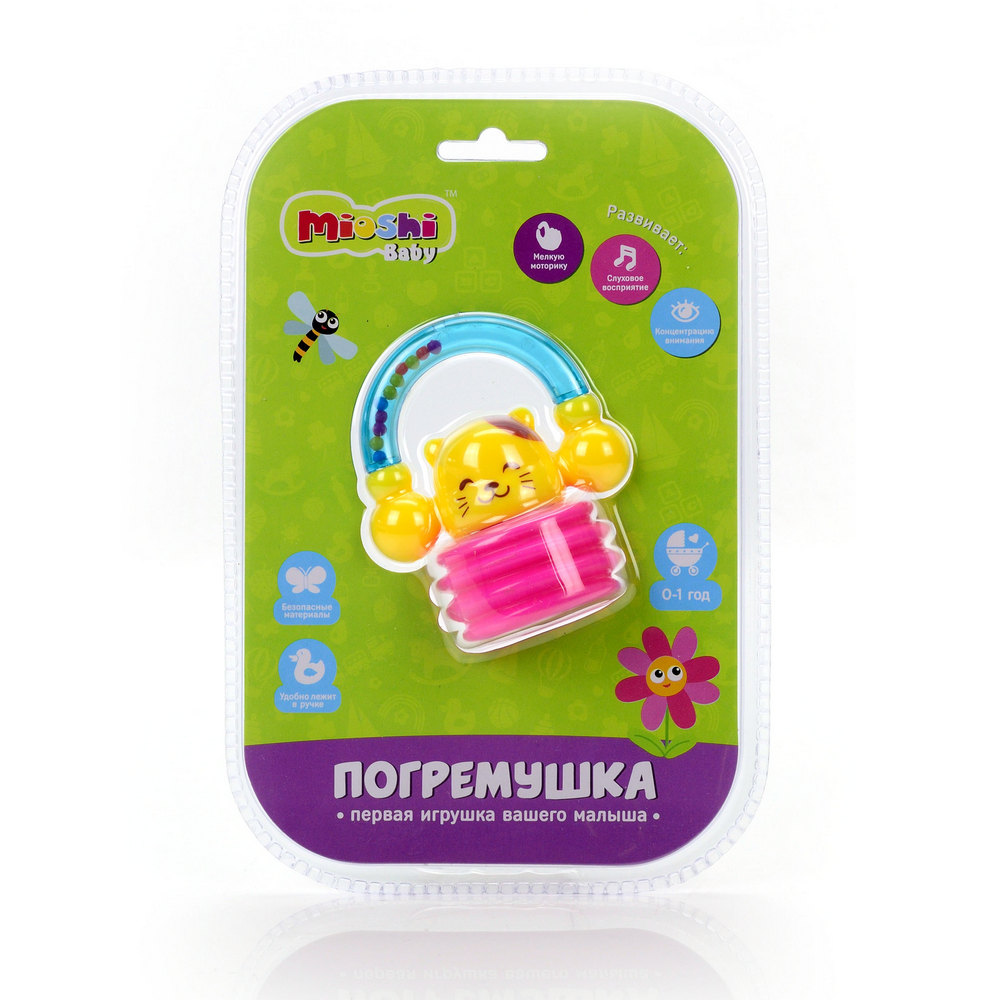 Игрушка Mioshi погремушка Киска - фото 3