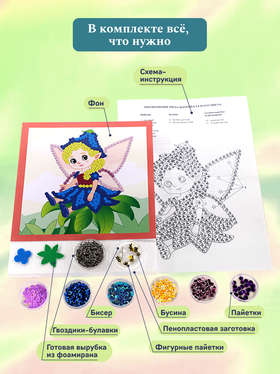 Картина из страз Волшебная мастерская Фея цветов - фото 5