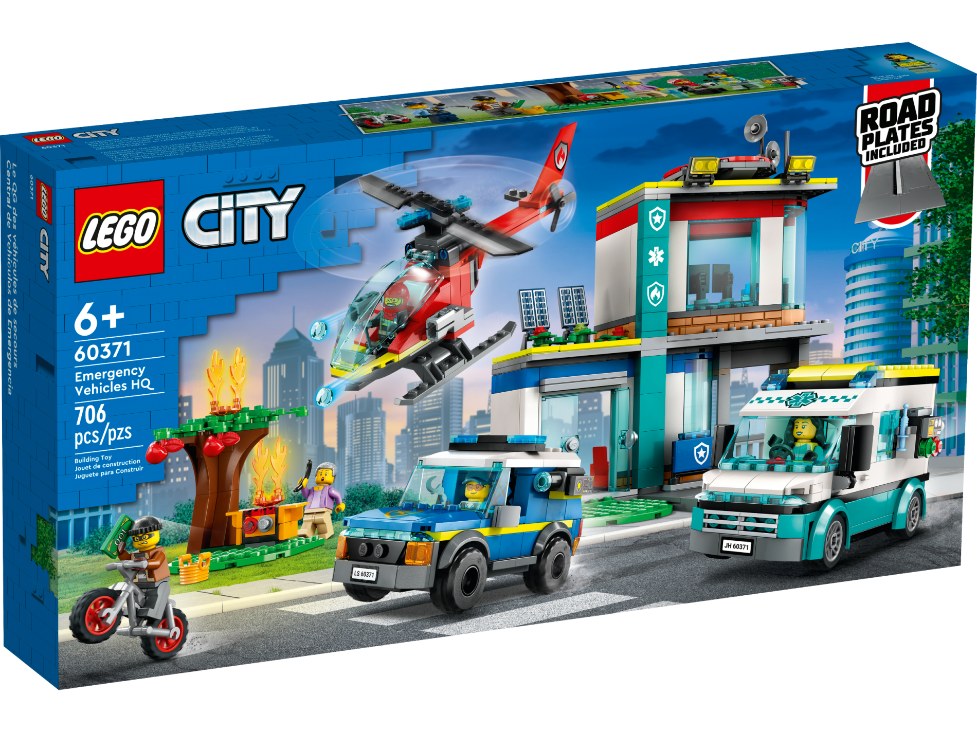 Изображение товара Конструктор LEGO City Автопарк аварийных служб 60371 489 деталей для творчества