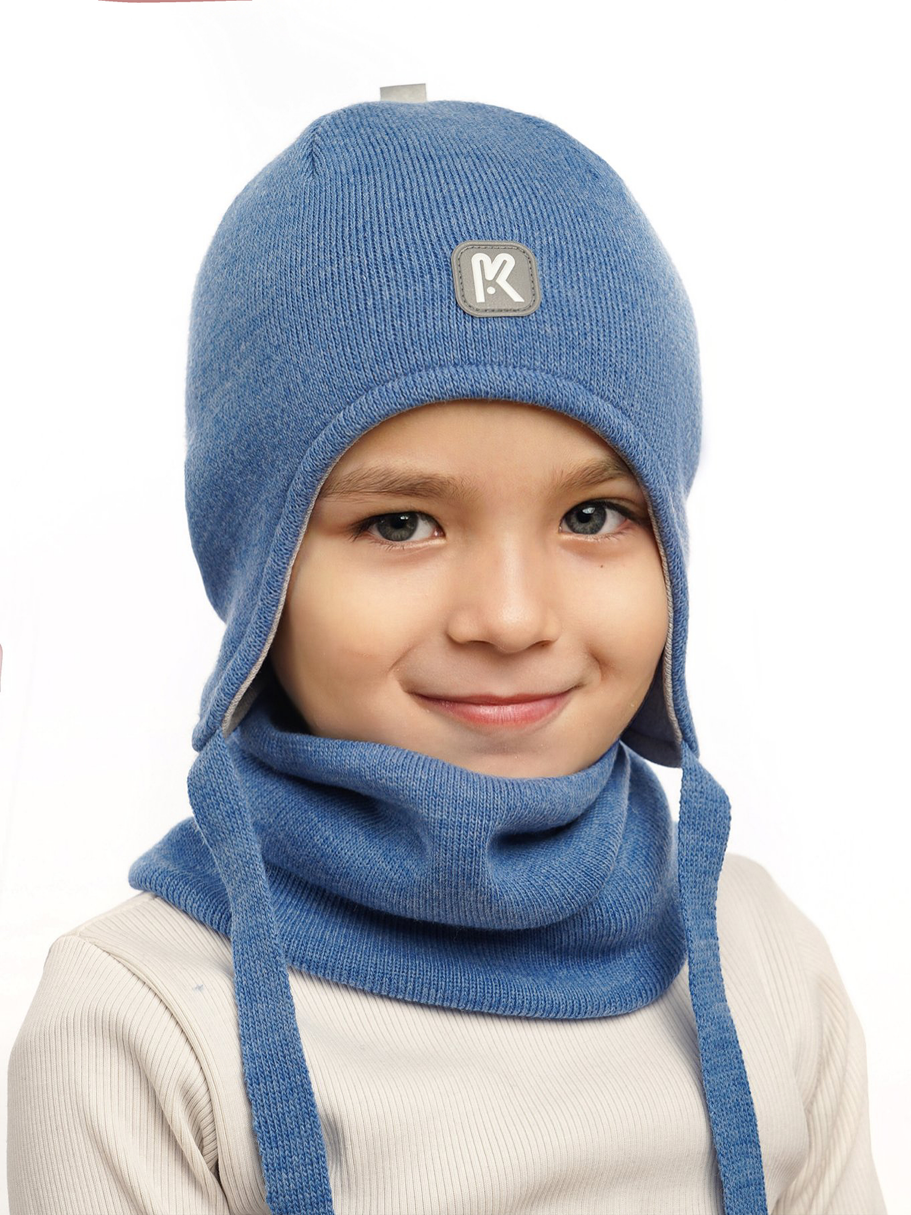 Шапка и снуд ПриКиндер U-Sp232724 Цвет: Джинс - фото 13