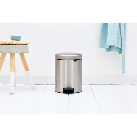 Бак мусорный Brabantia NewIcon с педалью стальной матовый FPP 5л 112102