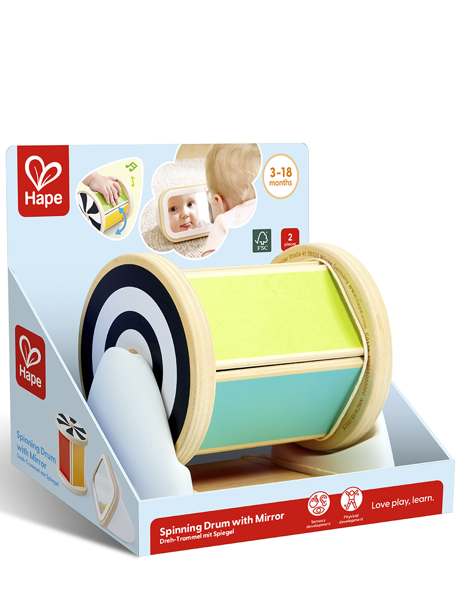 Игрушка Hape Крутящийся барабан с зеркалом - фото 7