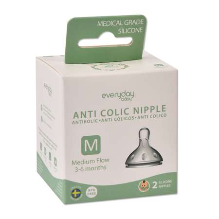 Соска Everyday baby Anti-Colic силикон (средний поток) 2 шт.