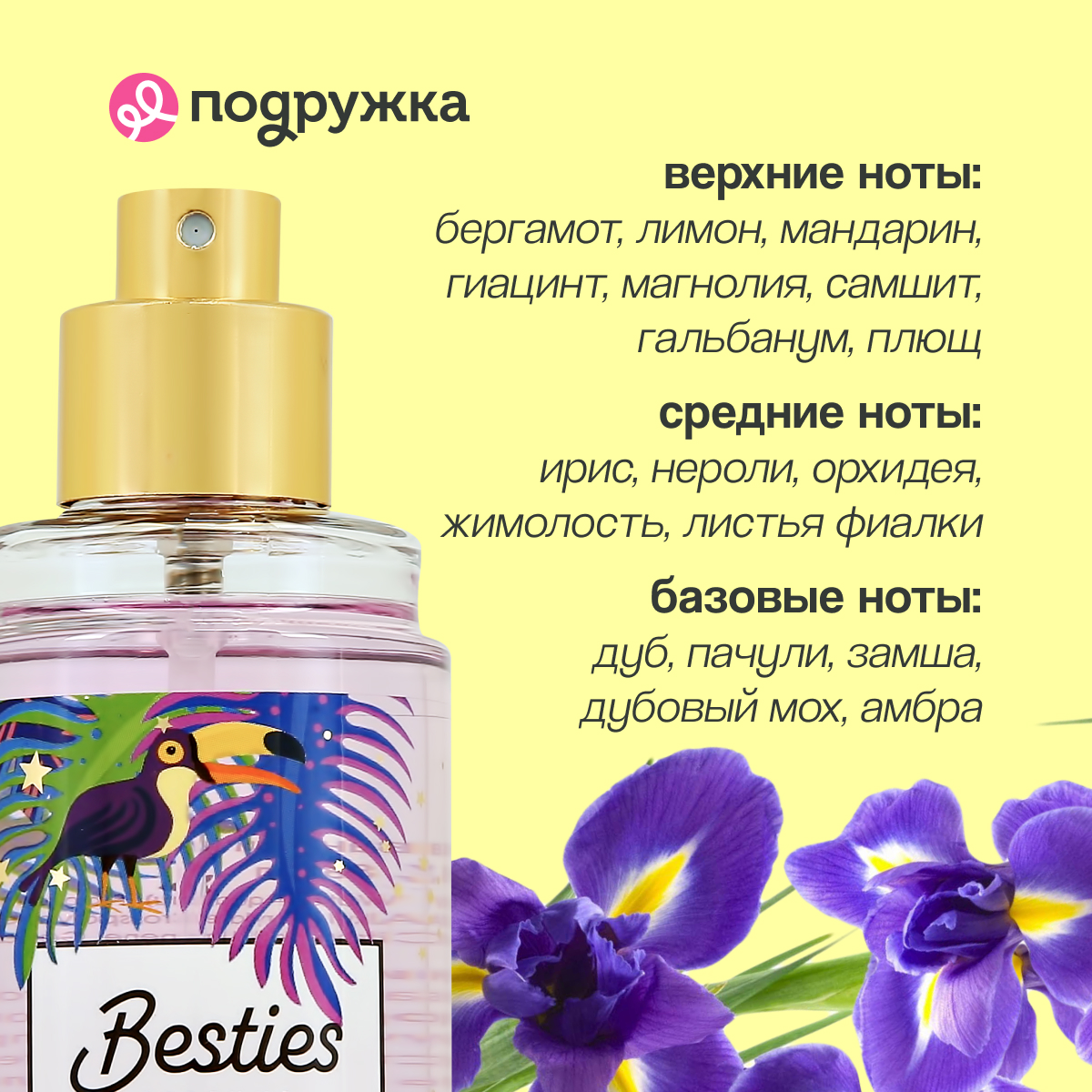 Мист парфюмированный BESTIES Shimmer mist want to fly 88 мл - фото 2
