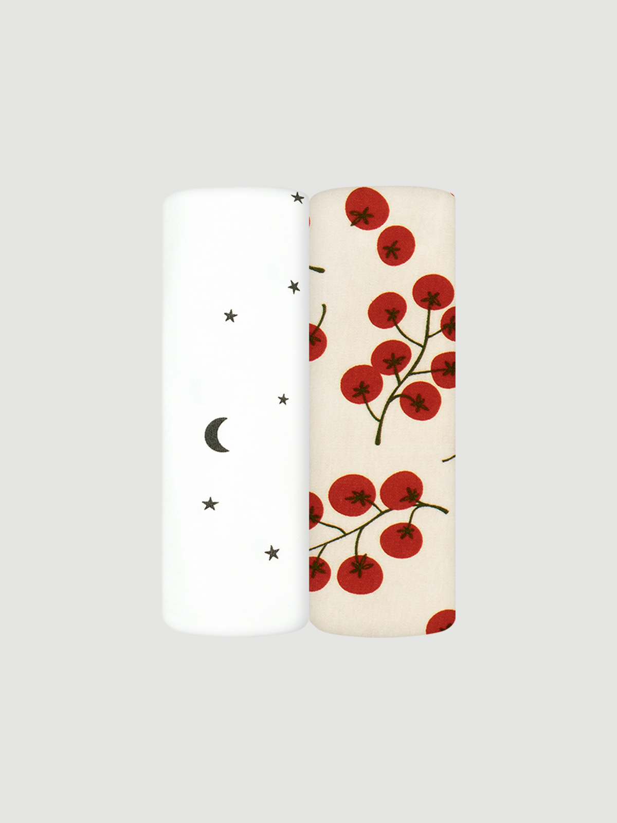 Пелёнка Mjolk Cherry Tomatoes/Ночное небо трикотаж 85х120 см 2 шт. - фото 1