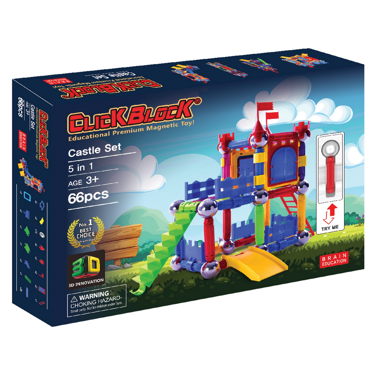 Конструктор MagKinder X-Bar Castle магнитный 66 дет. - фото 1