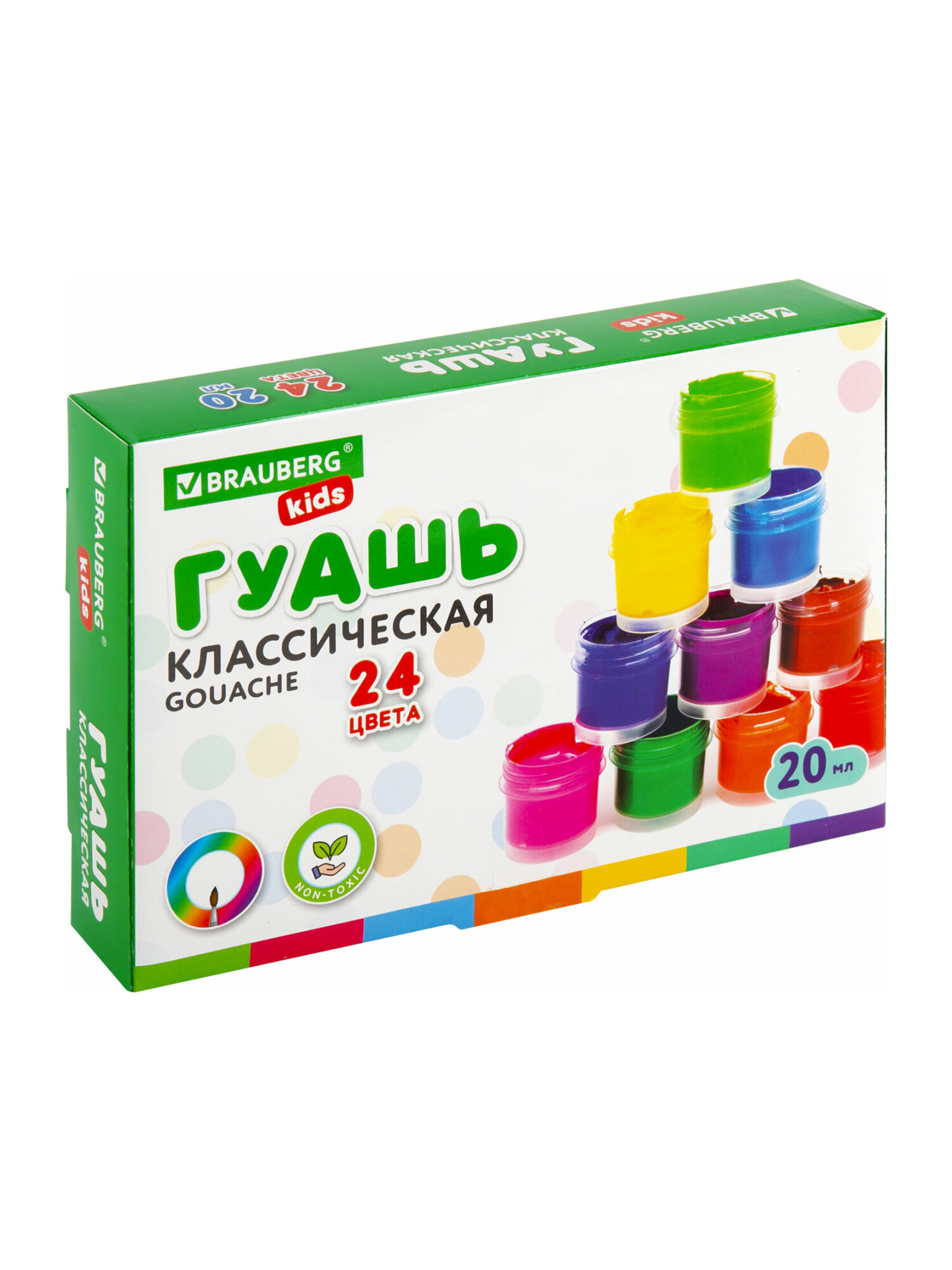 Краски гуашь Brauberg 24 цв. - фото 2