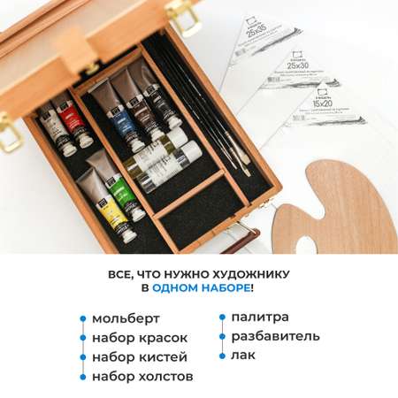 Набор для рисования Малевичъ подарочныйнабор картина маслом