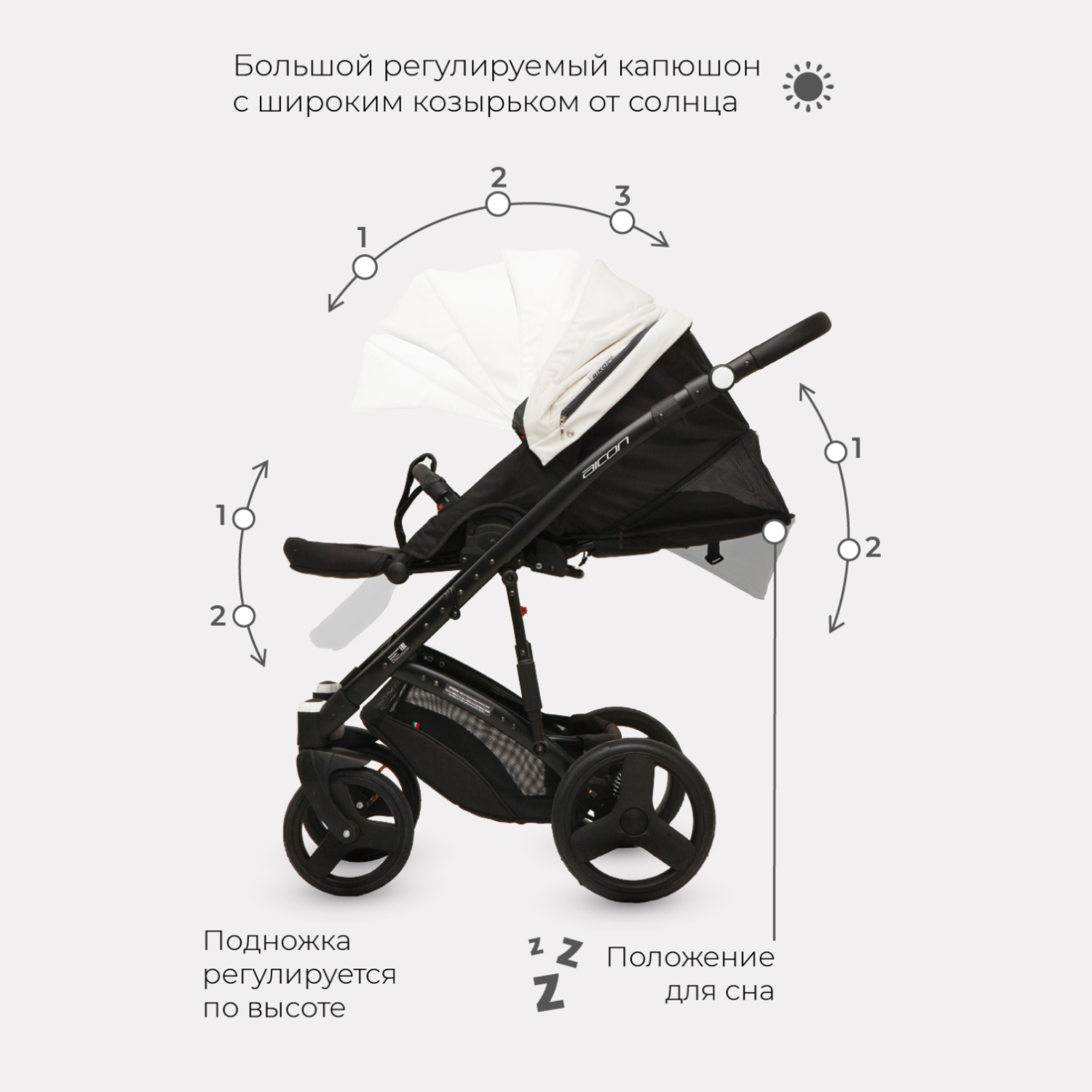Коляска 2в1 Riko Basic Aicon Ecco - фото 5