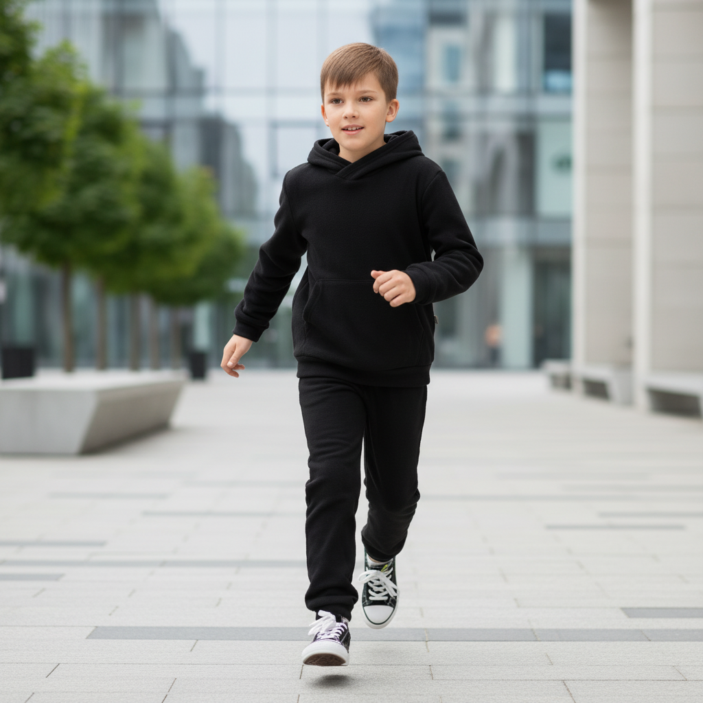 Худи и брюки Утенок 7043г(ш) черный - фото 4