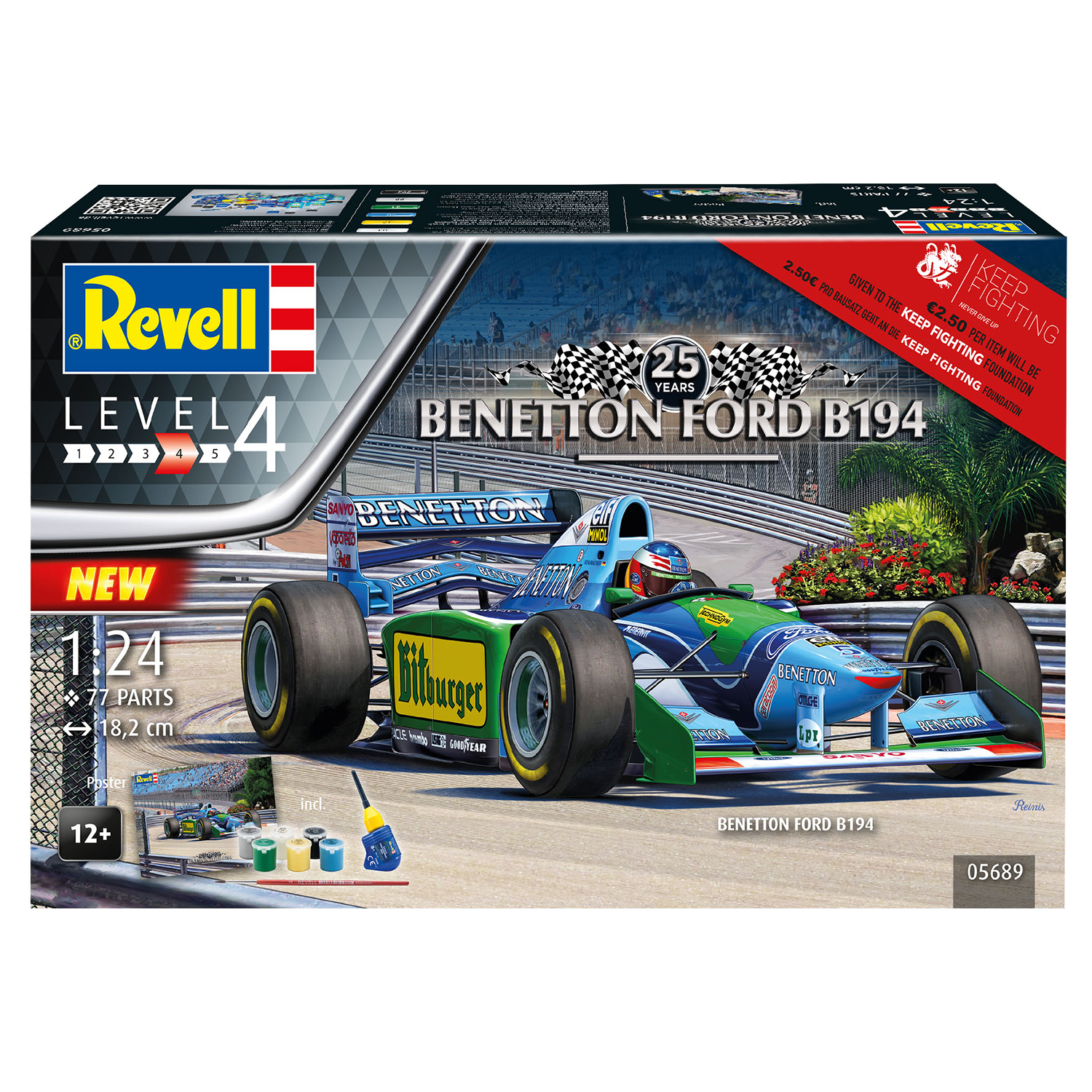 Сборная модель Revell Гоночный автомобиль Benetton Ford B194 05689 - фото 5