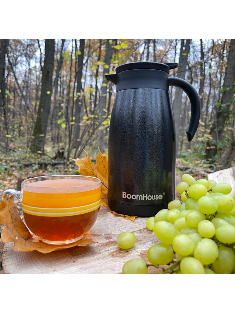Чайник термос BoomHouse для чая и кофе 1 литр с ручкой походный - фото 10