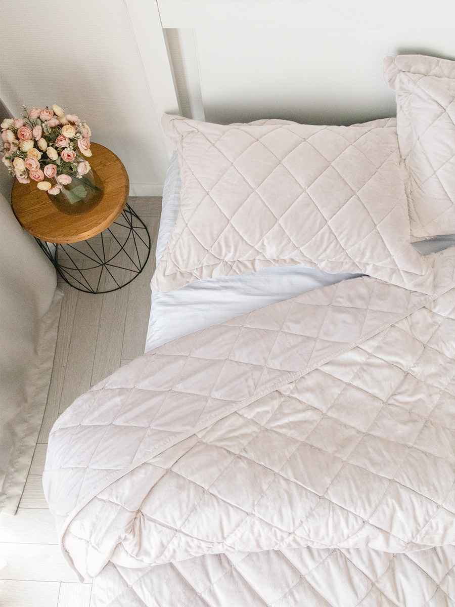 Покрывало DeNASTIA 240 x 240 см велюр - фото 5