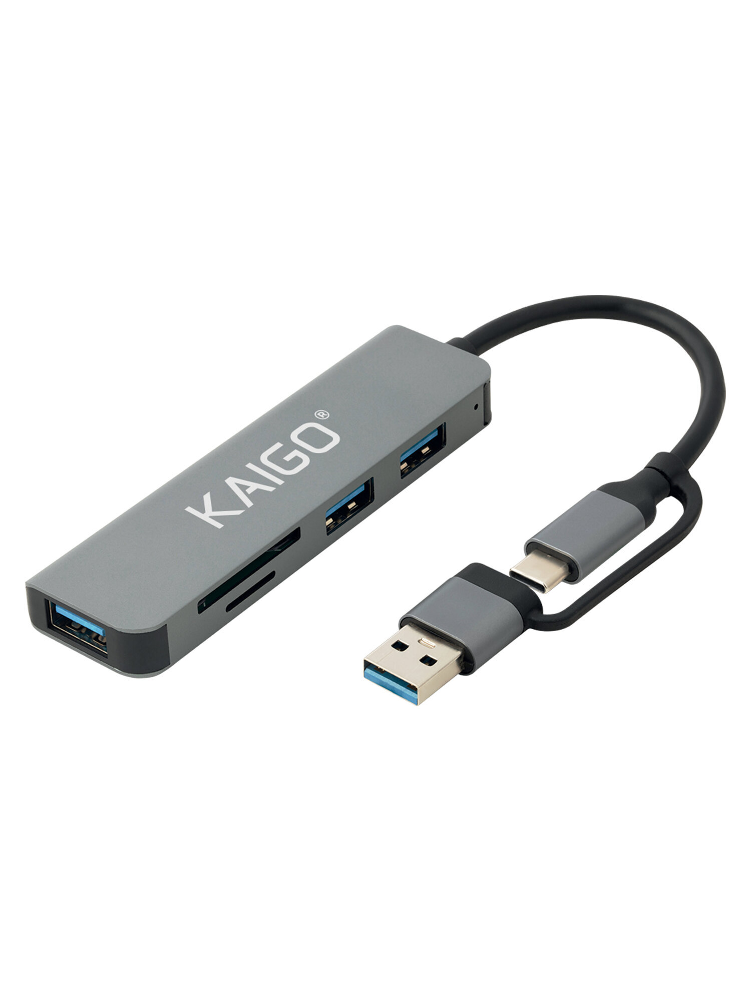 Хаб разветвитель KAIGO Type-C высокоскоростной 2хUSB 2.0 USB 3.2 - фото 2