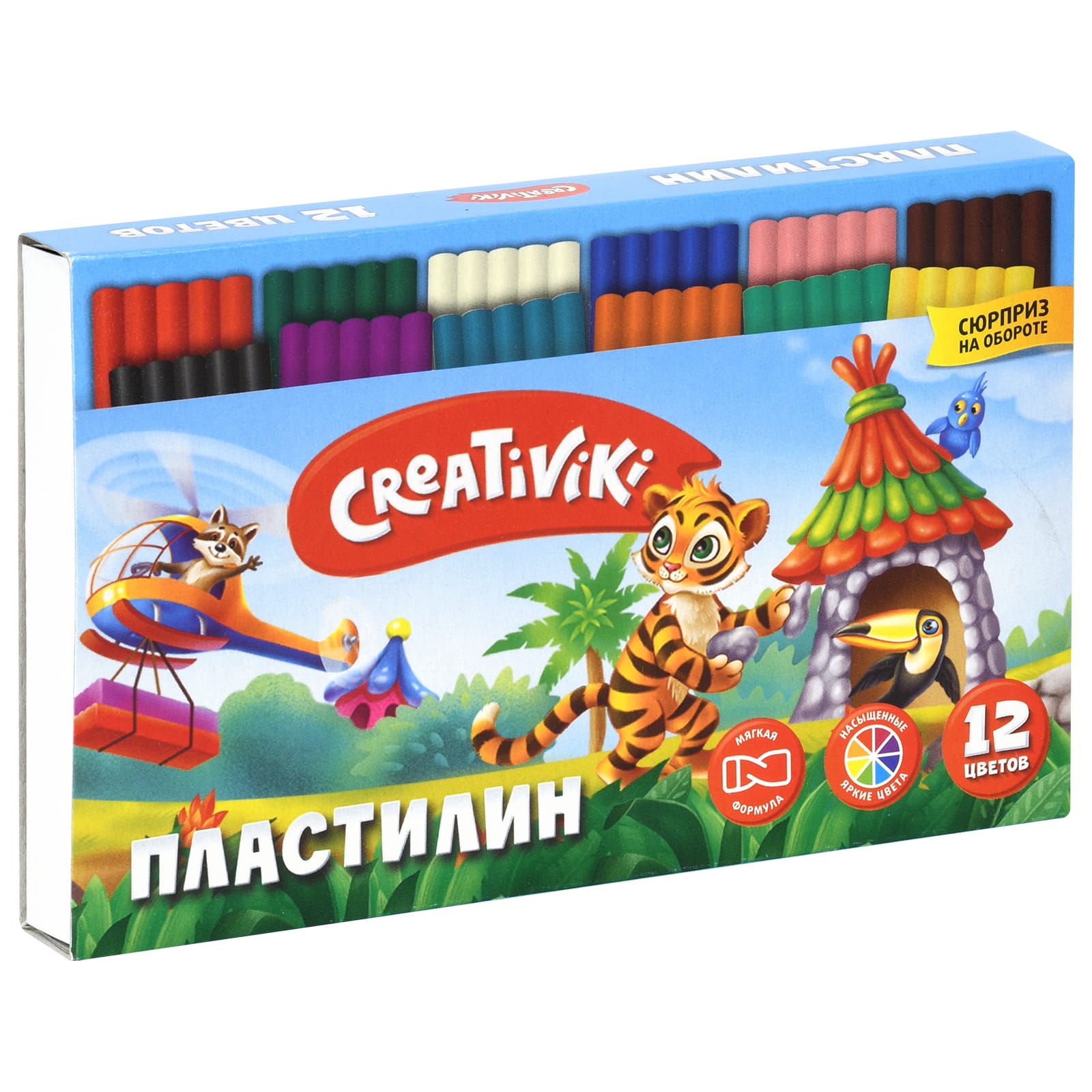 Пластилин CReATiViKi 12 цв. - фото 3