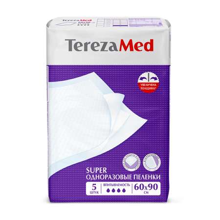 Пелёнки одноразовые TerezaMed 60х90 см 5 шт.