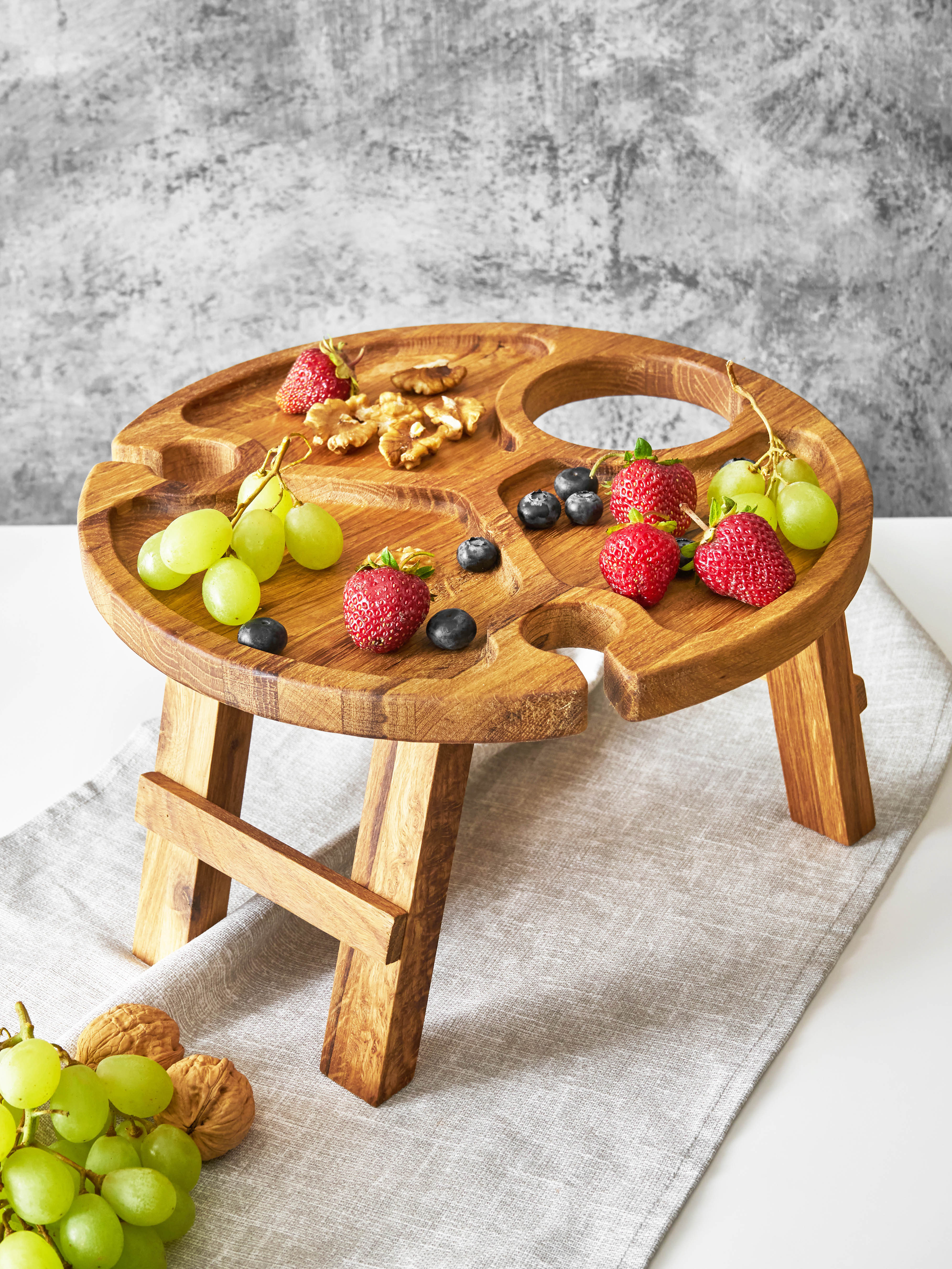 Винный столик Plates and More деревянный - фото 1