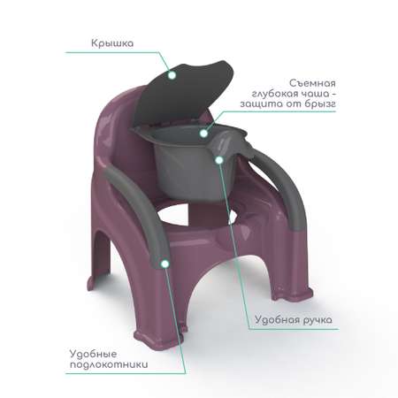 Горшок-стул Amarobaby Baby chair фиолетовый