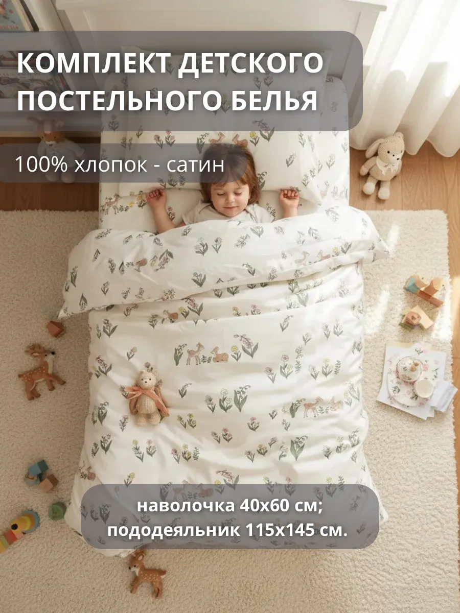 Комплект постельного белья COROCOCO детский 2 предм. - фото 1